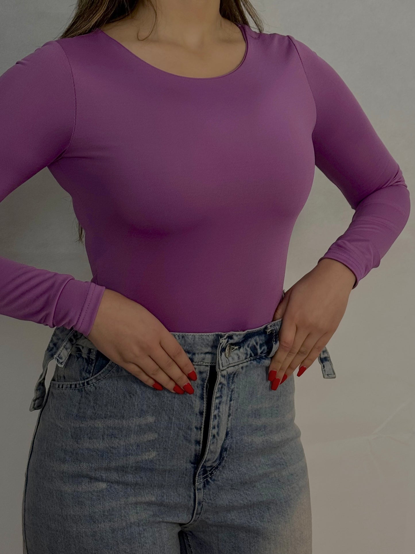 Crew neck basic bodysuit code(766)