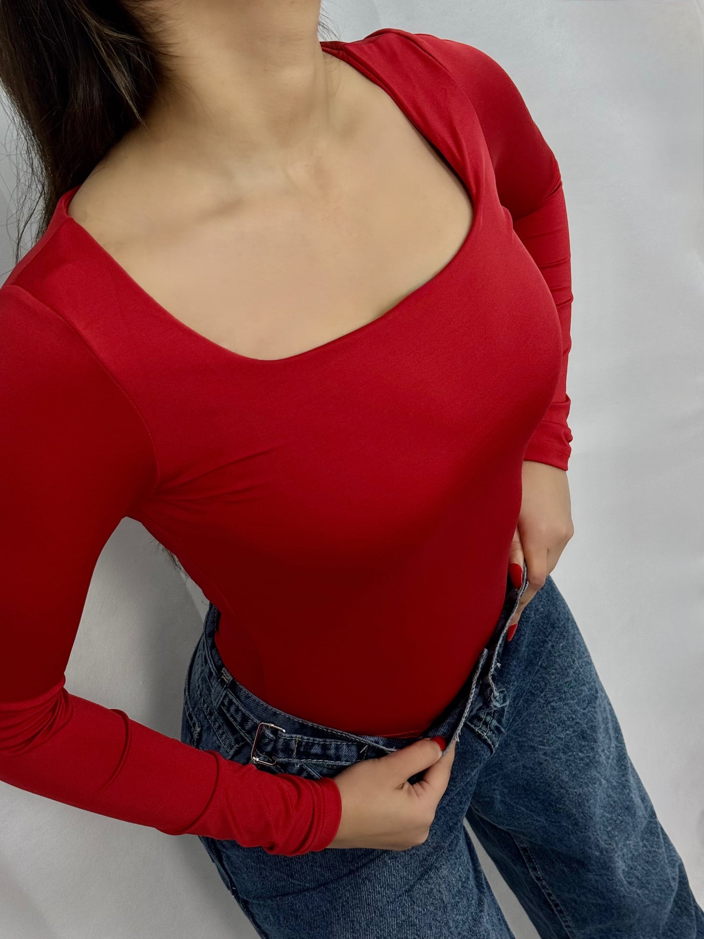 Square neck bodysuit code(758)