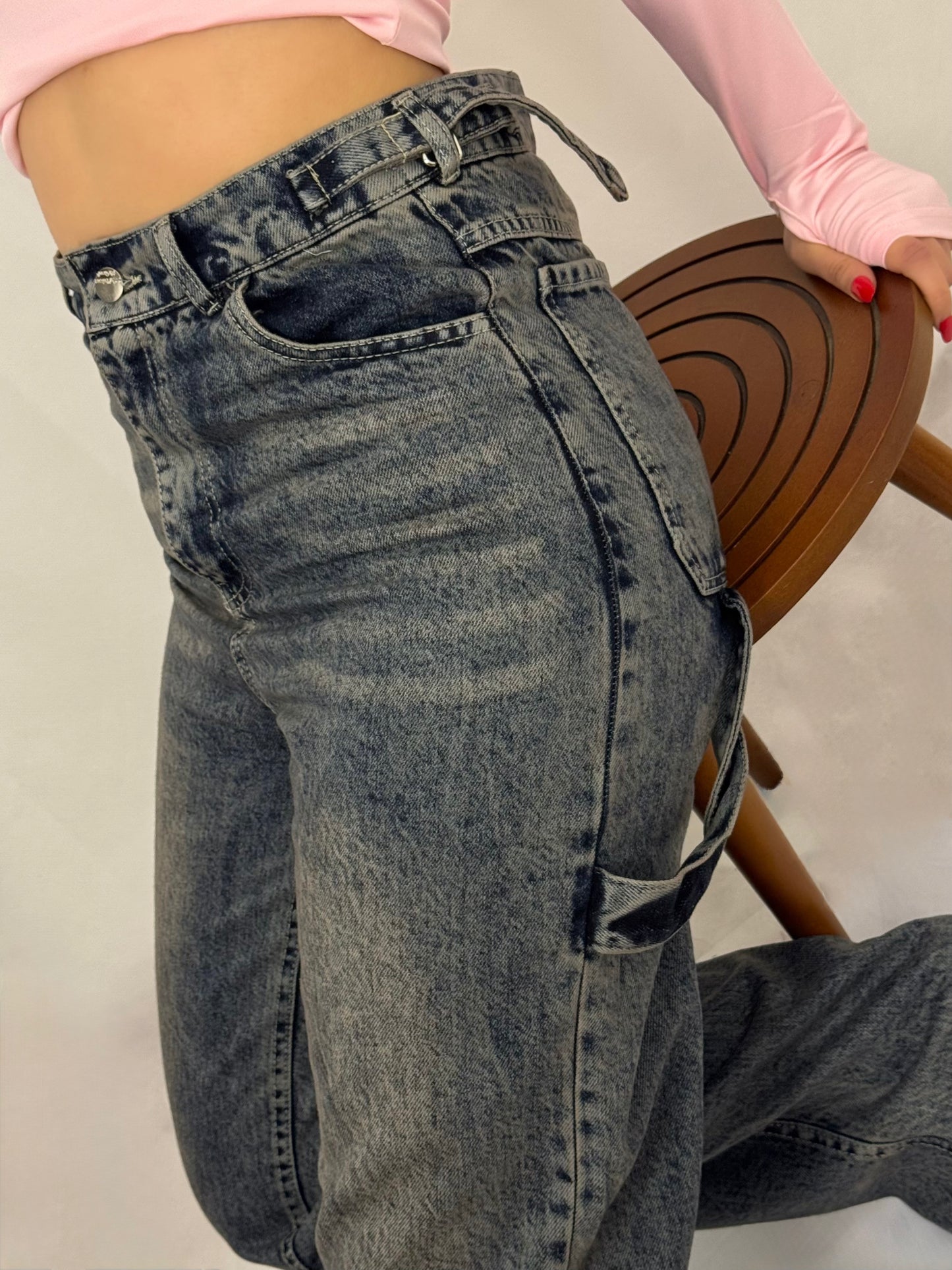Dirty washed jeans