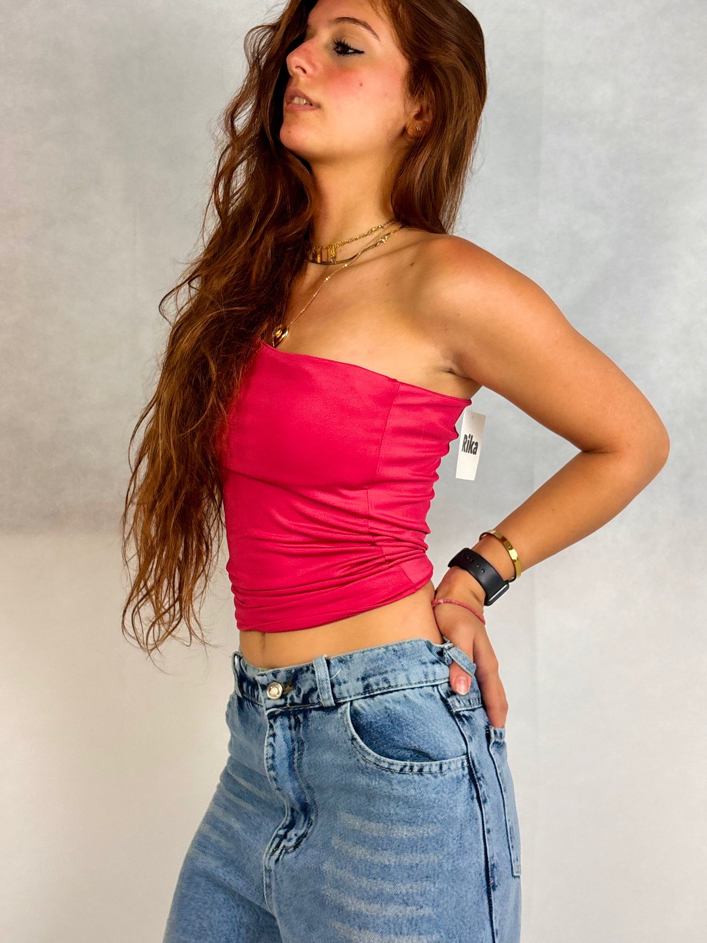 One shoulder basic top (828)