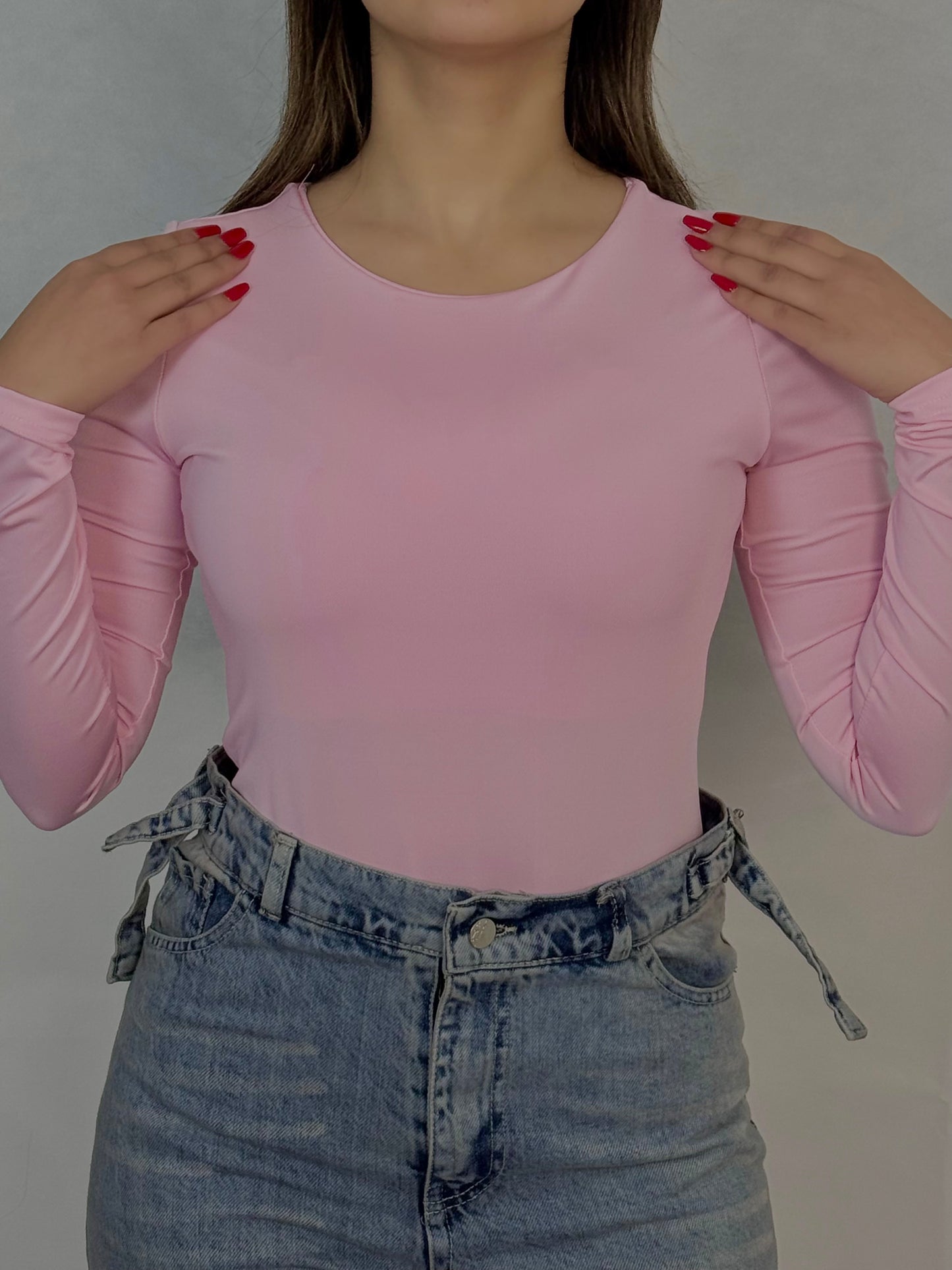 Crew neck basic bodysuit code(766)