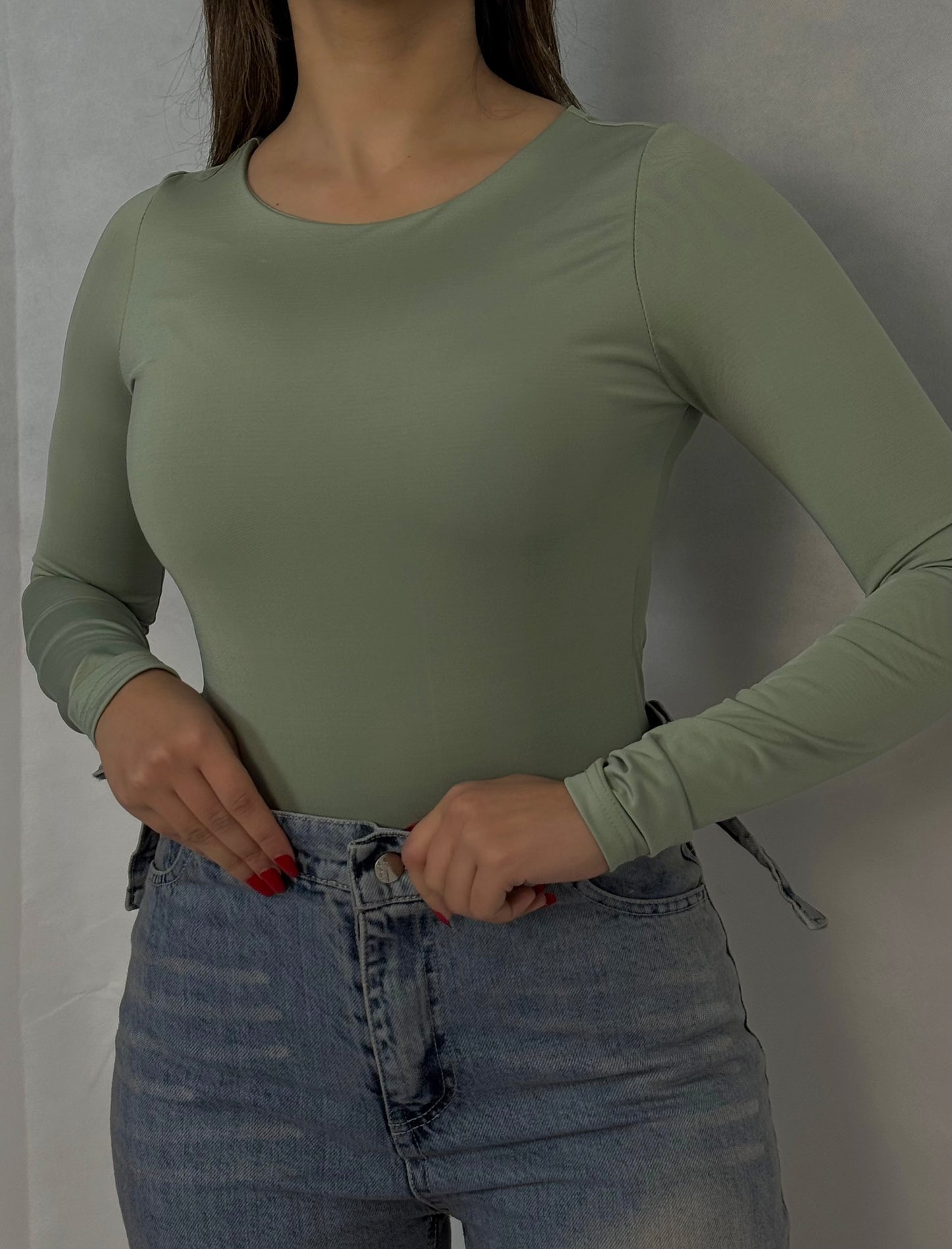 Crew neck basic bodysuit code(766)