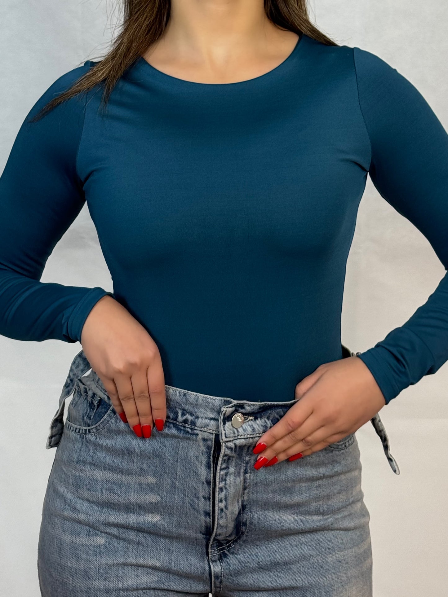 Crew neck basic bodysuit code(766)