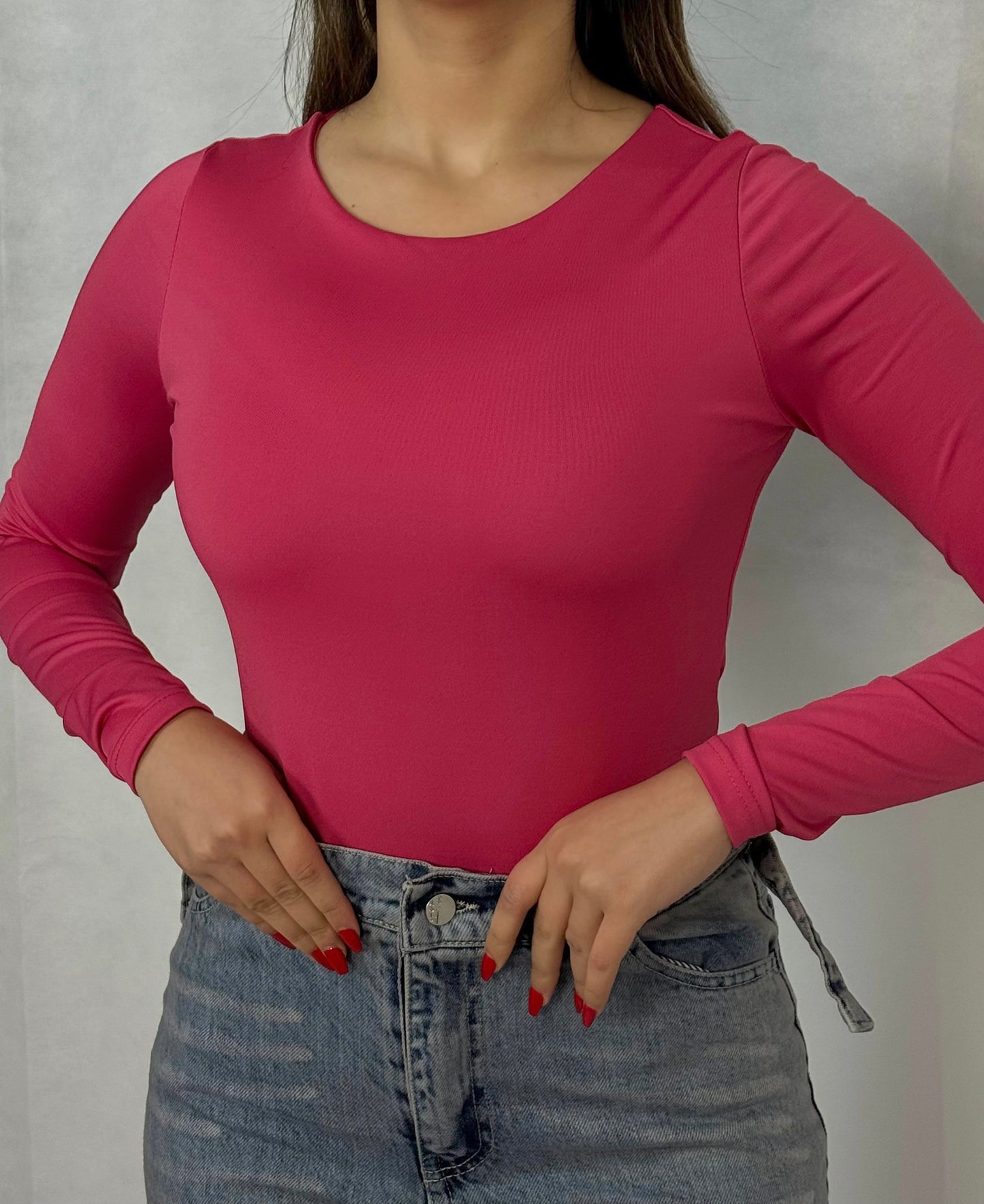 Crew neck basic bodysuit code(766)