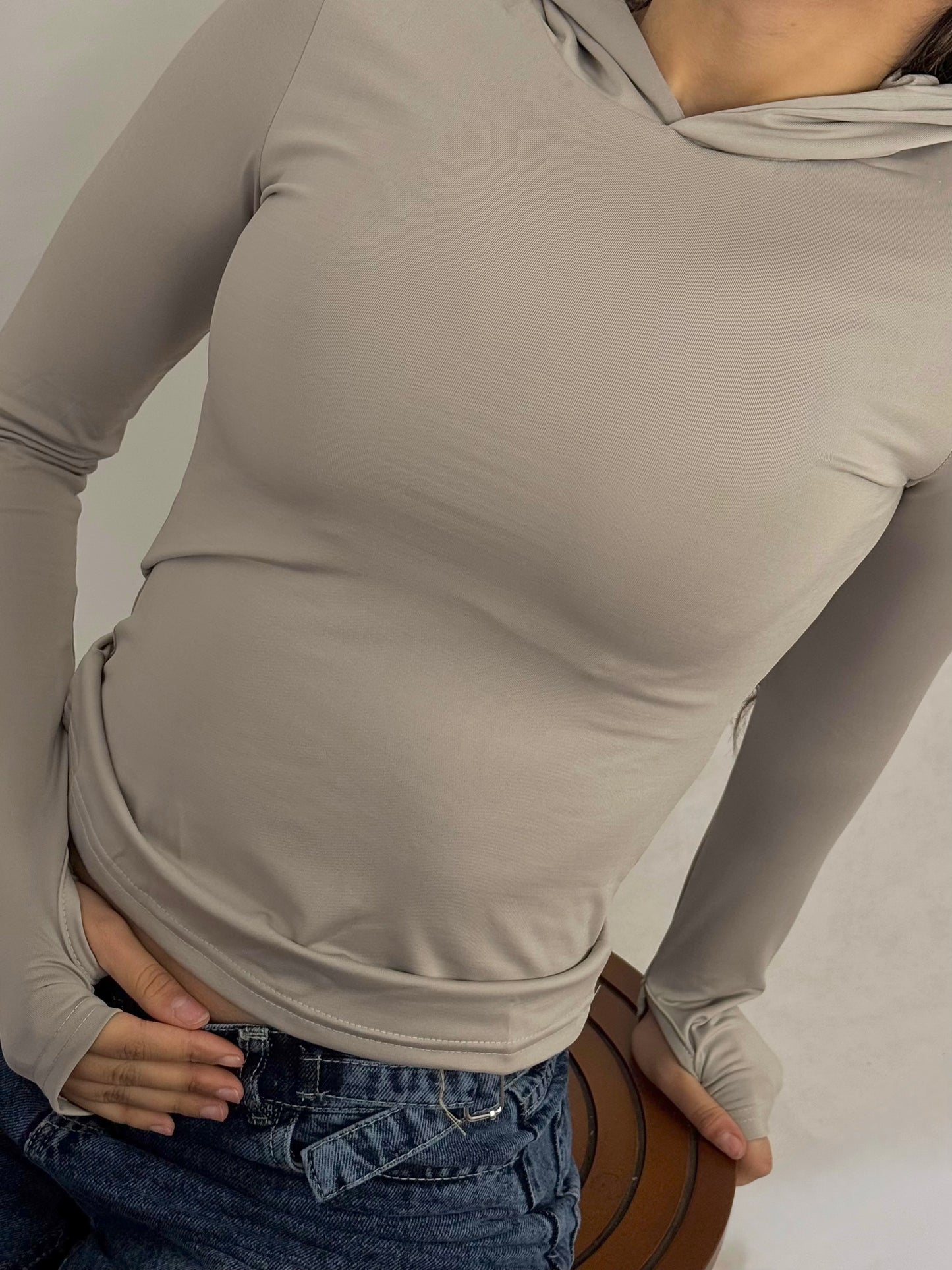 Hooded basic top code(791)