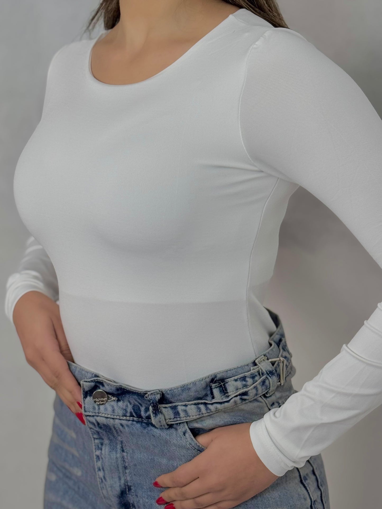 Crew neck basic bodysuit code(766)