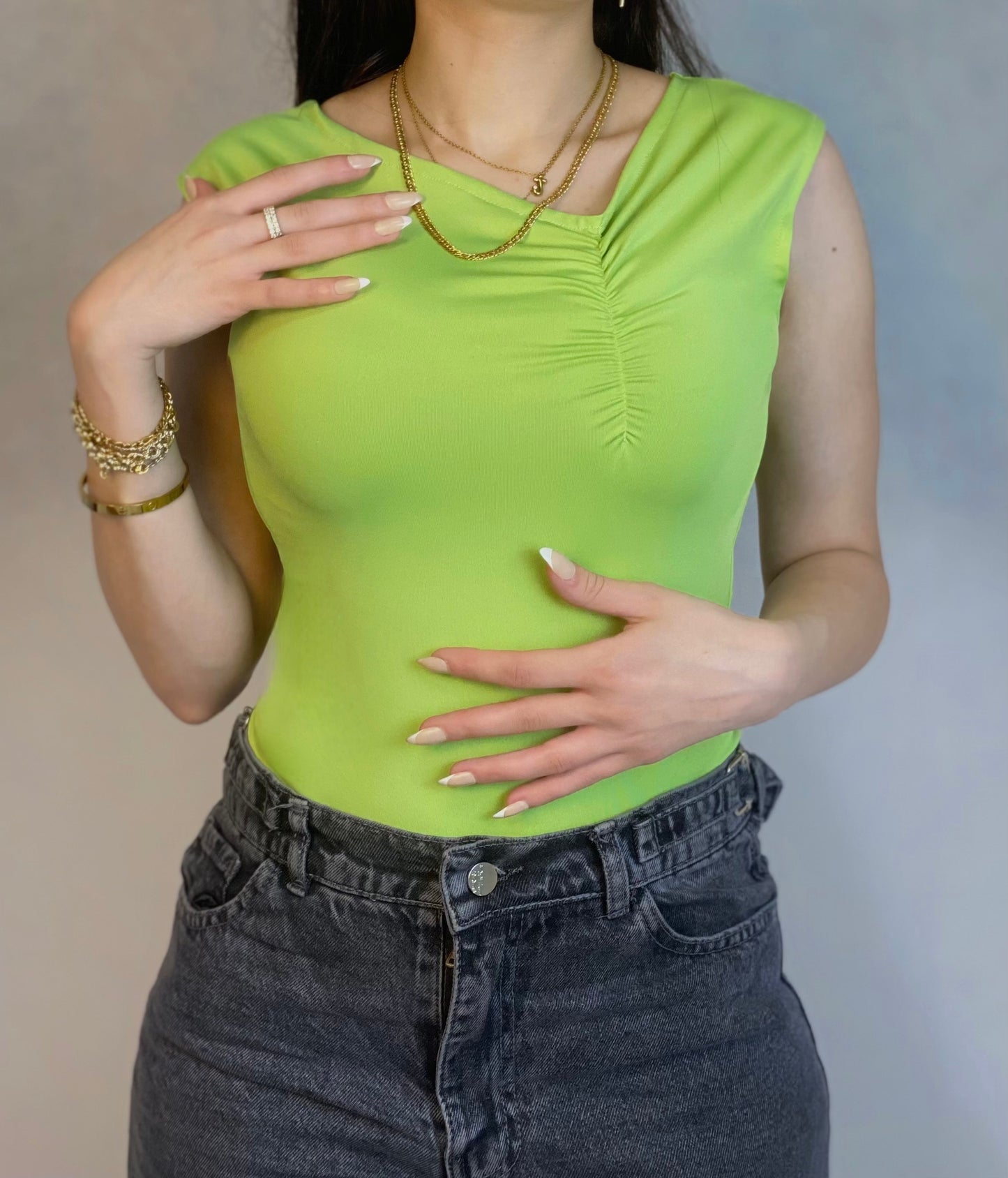 Asymmetrical basic top code(846)