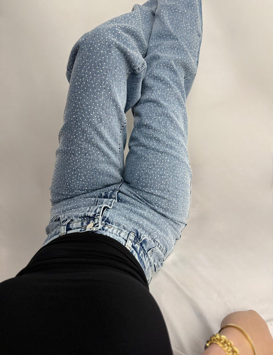 Blingy blue jeans