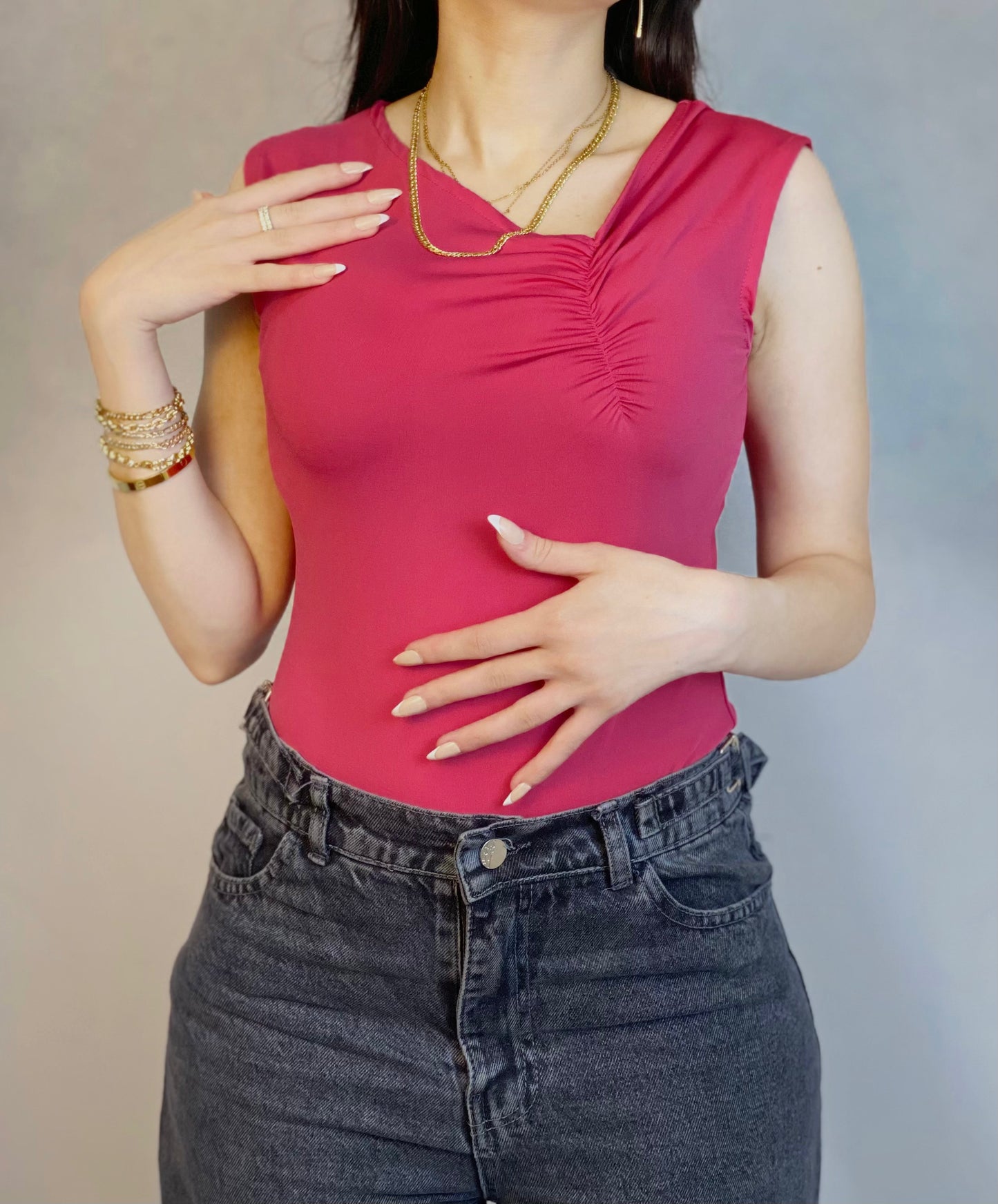 Asymmetrical basic top code(846)
