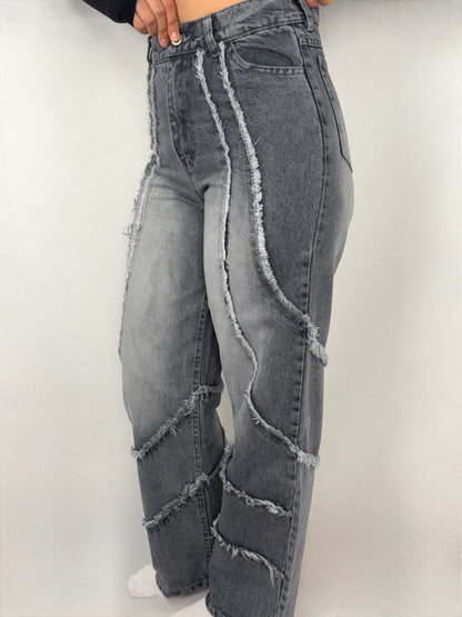 Gray stripe Jeans