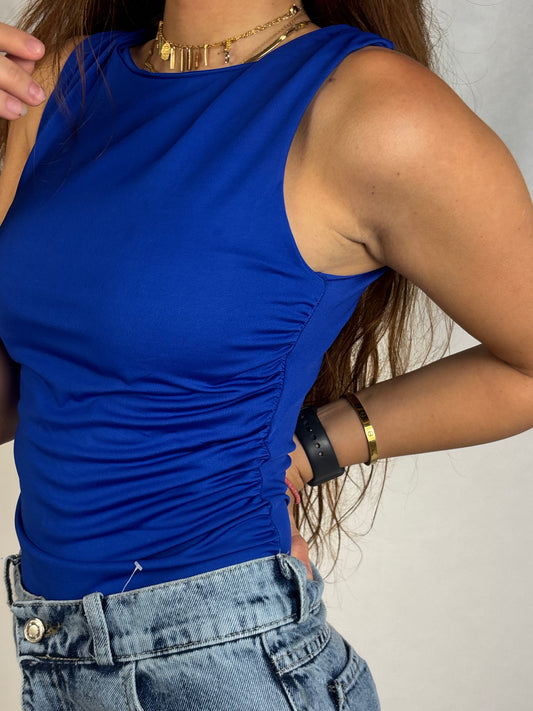 Sleeveless Rushed Bodysuit code (835)