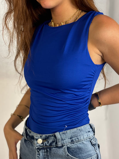 Sleeveless Rushed Bodysuit code (835)