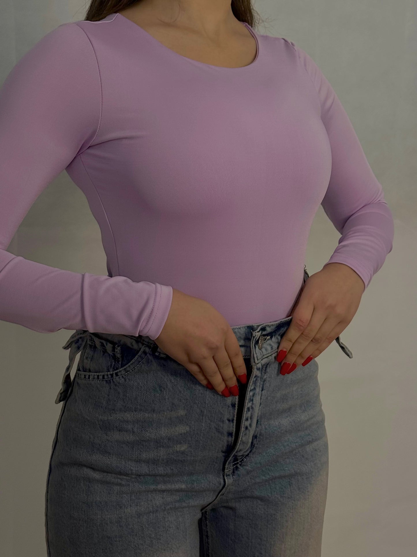 Crew neck basic bodysuit code(766)