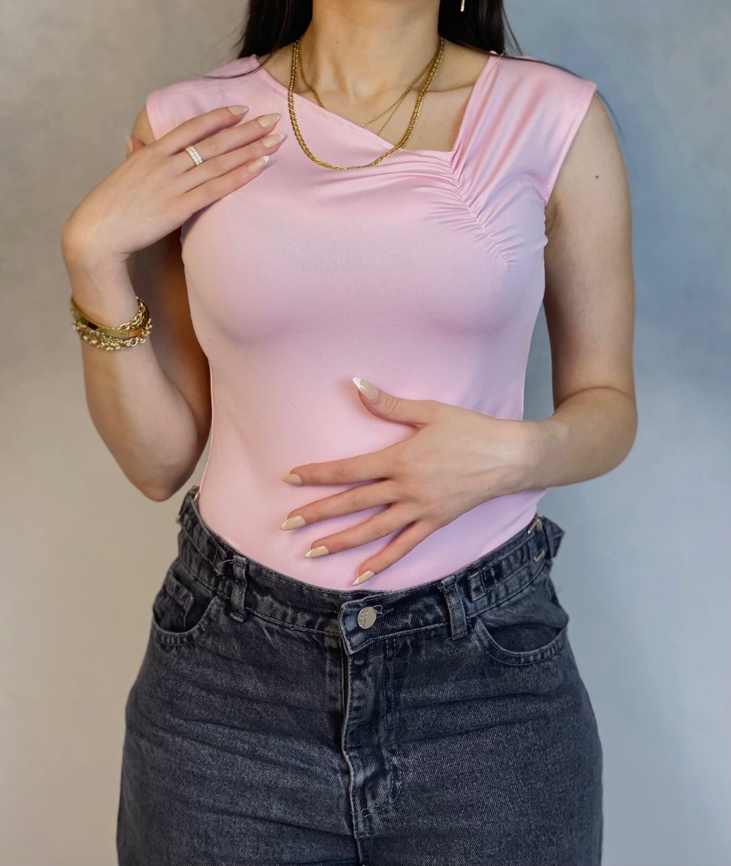 Asymmetrical basic top code(846)
